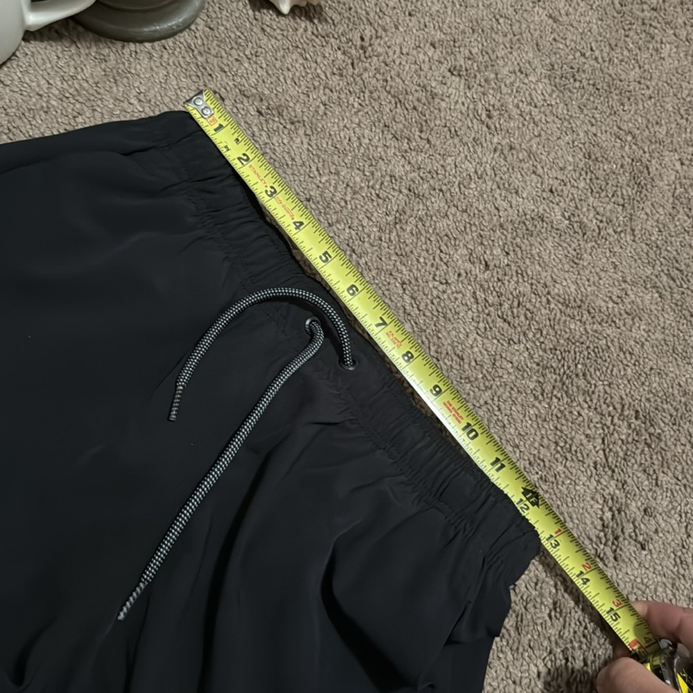 Men’s Sz S Nike Swim Trunks-Black with Gray Accents-Liner-Pockets-Drawstring - Picture 8 of 12